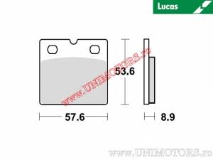 Front brake pads - MCB617 organic - Lucas TRW