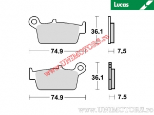 Front Brake Pads - MCB650 Organic - Lucas TRW