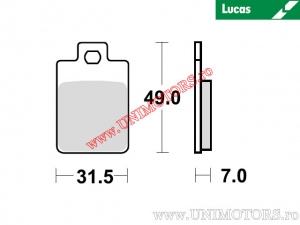 Front brake pads - MCB688 organic - Lucas TRW