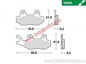 Front brake pads - MCB689 organic - Lucas TRW