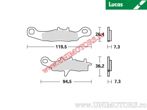 Front brake pads - MCB697SI sintered SI - Lucas TRW