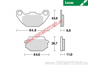 Front brake pads - MCB712 organic - Lucas TRW