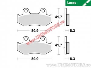 Front brake pads - MCB746 organic - Lucas TRW