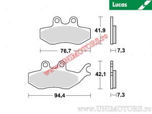 Front brake pads - MCB796 organic - Lucas TRW