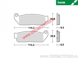 Front brake pads - MCB876SV sintered SV - Lucas TRW