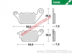 Front brake pads - MCB892 organic - Lucas TRW