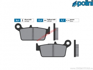 Front brake pads original (75x36.4x9.7mm) - 1740087.F - Polini