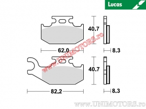 Front brake pads (right caliper) MCB788SI sintered SI - Lucas TRW