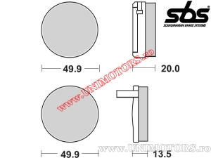 Front brake pads - SBS 502HF (ceramic) - (SBS)