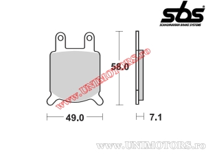 Front brake pads - SBS 560HF (ceramic) - (SBS)