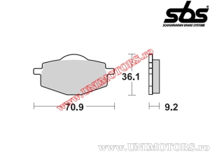 Front brake pads - SBS 575SI (metallic / sintered) - (SBS)