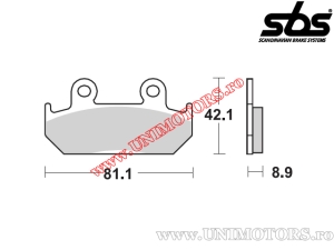 Front brake pads - SBS 593HF (ceramic) - (SBS)