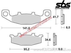 Front brake pads - SBS 597HS (metallic / sintered) - (SBS)