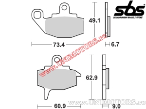 Front brake pads - SBS 602HF (ceramic) - (SBS)