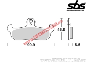 Front brake pads - SBS 608HF (ceramic) - (SBS)