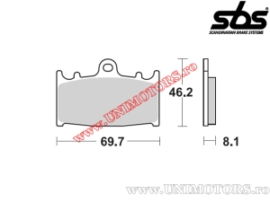 Front brake pads - SBS 631HF (ceramic) - (SBS)