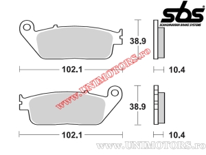 Front brake pads - SBS 654HF (ceramic) - (SBS)