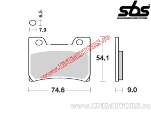 Front brake pads - SBS 665HF (ceramic) - (SBS)