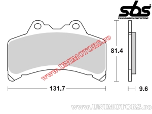 Front brake pads - SBS 682HF (ceramic) - (SBS)