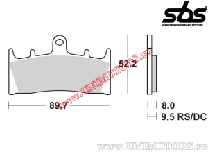 Front brake pads - SBS 686DC (dual carbon) - (SBS)