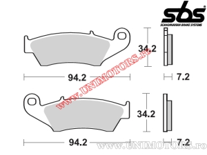 Front brake pads - SBS 694HS (metallic / sintered) - (SBS)