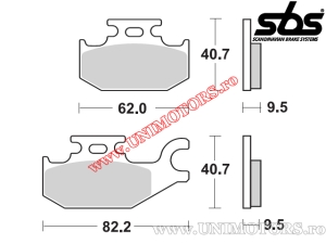 Front brake pads - SBS 754SI (metallic / sintered) - (SBS)