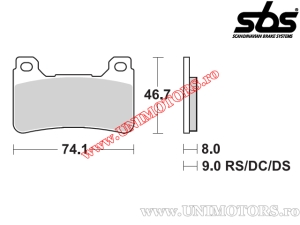 Front brake pads - SBS 809HS (metallic / sintered) - (SBS)