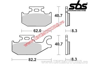 Front brake pads - SBS 835SI (metallic / sintered) - (SBS)