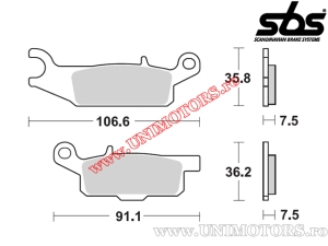 Front brake pads - SBS 849SI (metallic / sintered) - (SBS)