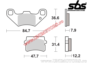 Front brake pads - SBS 855HF (ceramic) - (SBS)