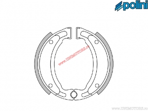 Front brake shoes (110x25mm / with springs) - 1761205.F - Garelli Pony 50 AIR 2T ('92-'95) - Polini