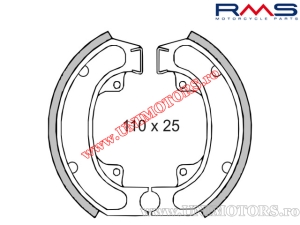 Front brake shoes - Honda SH Scoopy (1988 - 1994) 50cc 2T - (RMS)