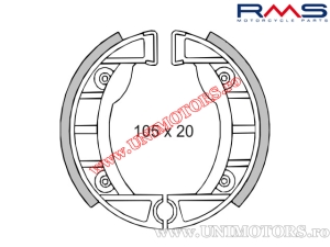 Front brake shoes - Italjet Shopping / Piaggio Ciao / Si / Grillo / Bravo - 50cc 2T - (RMS)