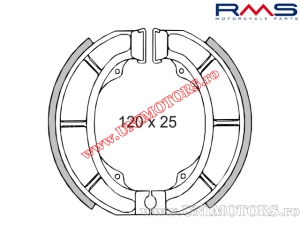 Front brake shoes - Suzuki CP / Lido - 50cc / 80cc - (RMS)