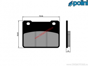 Front Original Brake Pads (72.46x53.15x8mm) - Polini