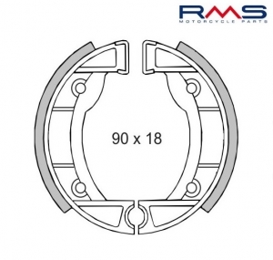 Front-Rear Brake Shoe Set - Piaggio Bravo / Boxer / Ciao / Si 2T AC 50cc Moped - RMS