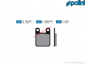 Front sintered brake pads (35.9x45x6mm) - 1742015.F - Polini