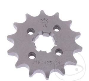 Front sprocket JTF1425.14 (pitch 428) - Suzuki GT 125 / E / U / UC / RG 80 C / RM 80 H / X  / RM 85 / L / RV 125 / 90 / TS 125 -