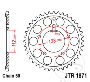 Front sprocket JTR1871.48 (step 530) - Yamaha YZF-R6 600 H / Yamaha YZF-R6 600 N  - JM