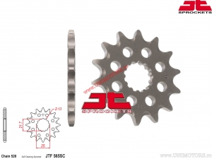 Front sprocket Kawasaki KLE 650 Versys / KLX 300R / Vulcan 650 / Suzuki SVF 650 / Yamaha MT-03 / TDR 250 / TZR 250 - JTF 565SC -