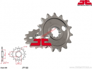 Front Sprocket Kawasaki KZ 1000 / Z 1000 ('81-'83) / GPZ 1100 / KZ1100 / Z 1100 ('81-'82) - JTF 522 - JT