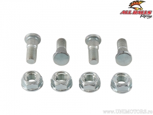 Front Wheel Stud / Nut Set - Kawasaki KLF220 Bayou / KLF300B Bayou / KVF400B Prairie / KVF400D Prairie - All Balls