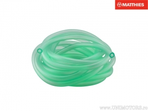 Fuel supply hose PVC transparent 7.0x12.0mm length 5m color green - JM