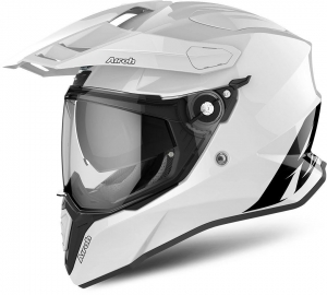 Full-Face Helmet Commander Glossy White: Size - S