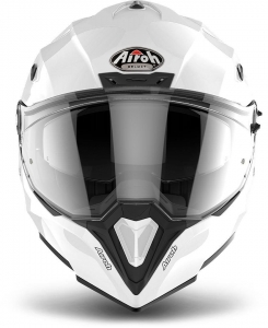 Full-Face Helmet Commander Glossy White: Size - S