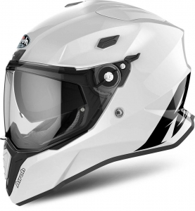 Full-Face Helmet Commander Glossy White: Size - S