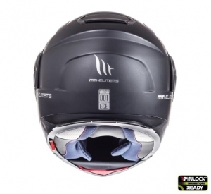 Full-face modular helmet for MT Atom SV motorcycles, matte black, Pinlock ready - Matte black, L (59/60cm)