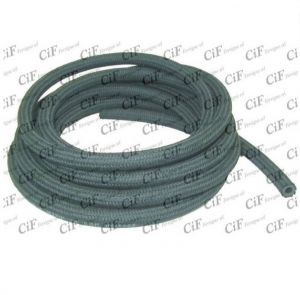 Furtun benzina 5x10mm - cu izolatie (protectie textila pe exterior) - culoare: negru (rola de 3 ml, pret per rola) - CIF