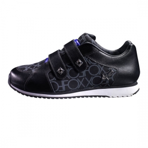 G-E-FOOTWEAR GIRLS ENVY STRAP BLK/GREY: Taille - 38.5