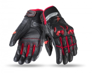 Gants de course/naked pour homme pour l'été modèle Seventy SD-N32 noir/rouge - Noir/rouge, L (9 cm)